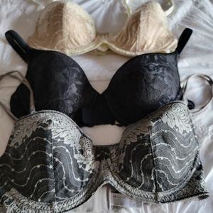 Three 34C Padded Bras